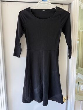 Old Navy Black Cotton Ballerina Style Dress